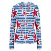 Women's Lightweight Long Sleeve Zip Up Hoodie with Pockets and Printed Design Sun Protection Jacket for Outdoor Activities