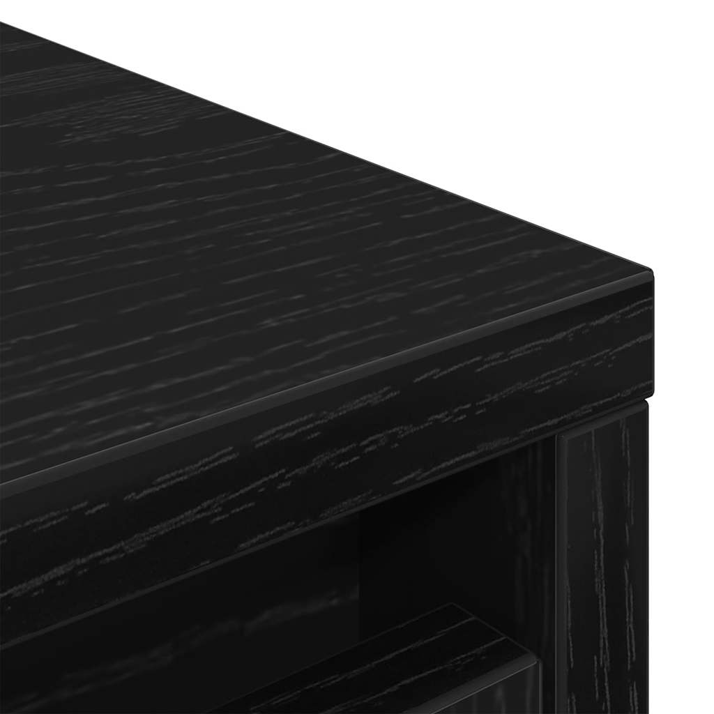 Shoe Cabinet Black Oak Effect 29.5 x 34 x 76 cm Particleboard