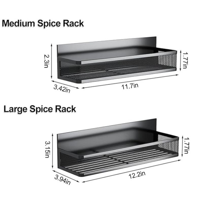 Magnetic Wall-Mounted Kitchen Spice Rack