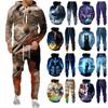 Wolf 3d Print Hoodie Suit Autumn Winter Fashion Men Women Sets Tracksuit Unisex Hoodie + Pants Two-piece Set