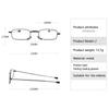 Titanium Alloy Folding Reading Glasses Ultra Light Presbyopia Eyewear With Case Anti Blue Light 1.0 1.5 2.0 For Men Women