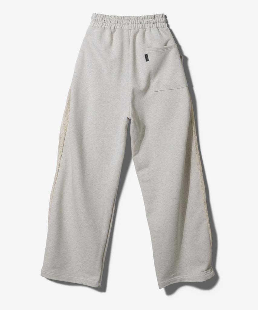 Paensyo Scissors Tuck See-Through Pants - Oatmeal