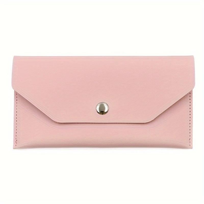 Leather Wallet Folder Card Holder Unisex Ultra Slim Durable Pu Organiser Waterproof Storage Pouch Cash Envelope Business