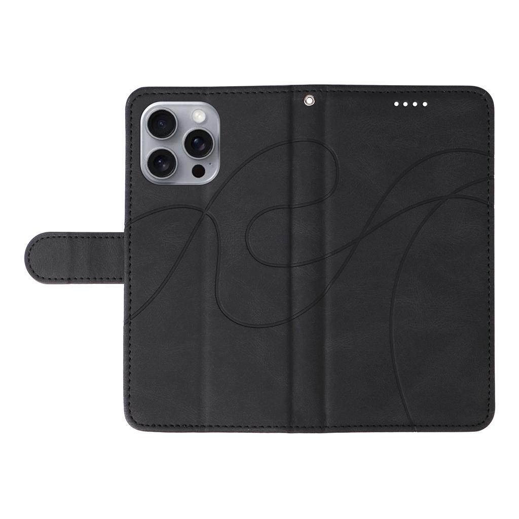 Pro iPhone 16 Pro Max Case Kožený stojánek se vzorem flip krytu telefonu