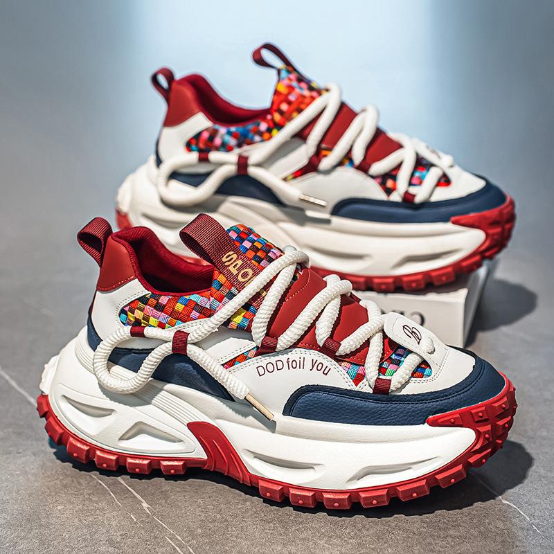 Shoes for Men High Quality Trend Light Platform Sneakers Fashion Retro Heightening Casual Thick Sole Men Shoes Zapatillas Hombre