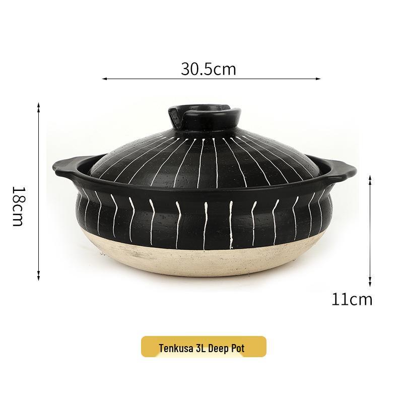 Bao Yi High-Temperature Japanese Ceramic Clay Soup Pot for Gas Stove