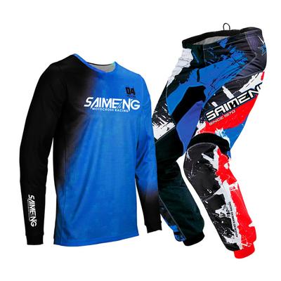 Set completo abbigliamento motocross per bambini Kit Maglia Pantaloni Youth bambino verde Moto nero 3 4 5 6 7 8 9 10 anni Tuta fuoristrada blu arancio Enduro cross ragazzo ragazza