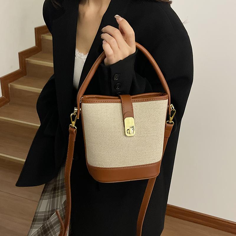 Fashionable Casual Women's Shoulder Bag, Retro Bucket Bag, Fashionable Crossbody Bag, Casual Handbag