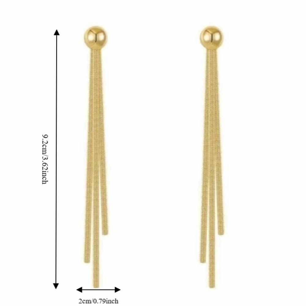 Leichter Luxus Charm Metallohrringe Elegante Hängende Ohrringe Trendige Quastenanhänger Ohrringe Party