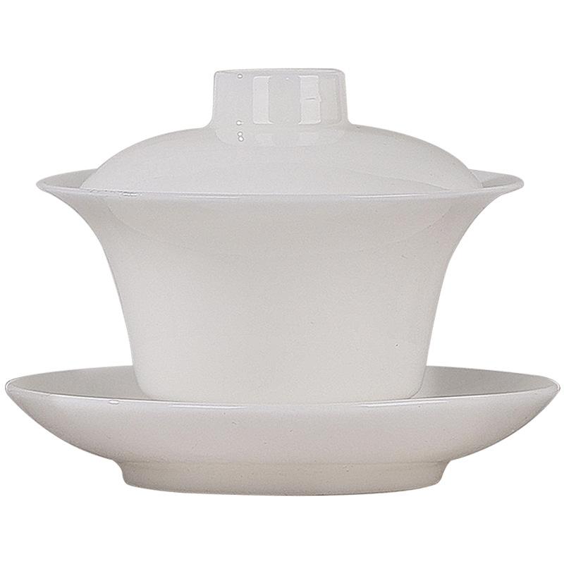 Ceramic Suet Jade Ice Seed Jade Porcelain Kung Fu Tea Set Business Festival High-end Gifts