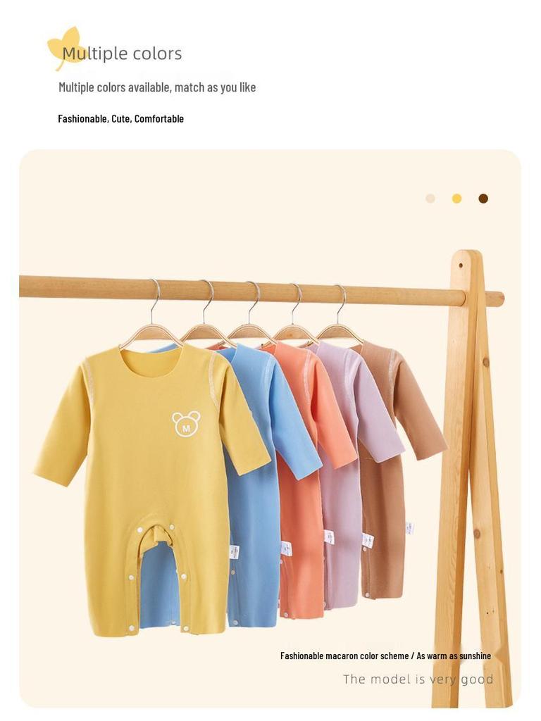 Cozy Fleece Baby Romper for Boys & Girls - Warm Onesie for Spring, Autumn & Winter