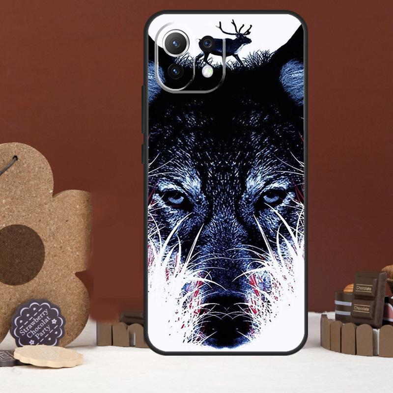 wolf art black Case For Xiaomi 17 Pro Max 14 15 Ultra 15T 13T 14T POCO F8 Ultra F7 F5 F6 X5 X6 X7 Pro Cover