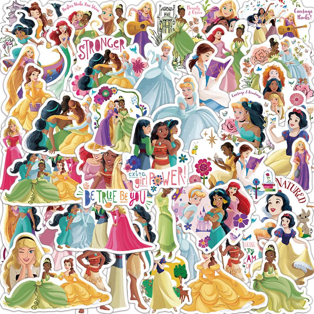 10/30/50pcs  Princess Graffiti Stickers Kawaii Belle Ariel Decals DIY Journal Notebook Diary Cute Cartoon Sticker