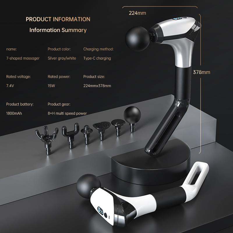 Multifunctional Muscle Relaxation Long-handle Massage Gun Remission Deep Tissue Percussion Body Electric Massage Gun