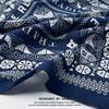 Men's Retro Japanese Indigo Bandana: Trendy Silk Scarf for Street Dance & Hip Hop