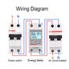 Din Rail Digital Single Phase Energy Meter LCD Digital Display Wattmeter Power Consumption Energy Electric Meter KWh AC 230V 80A