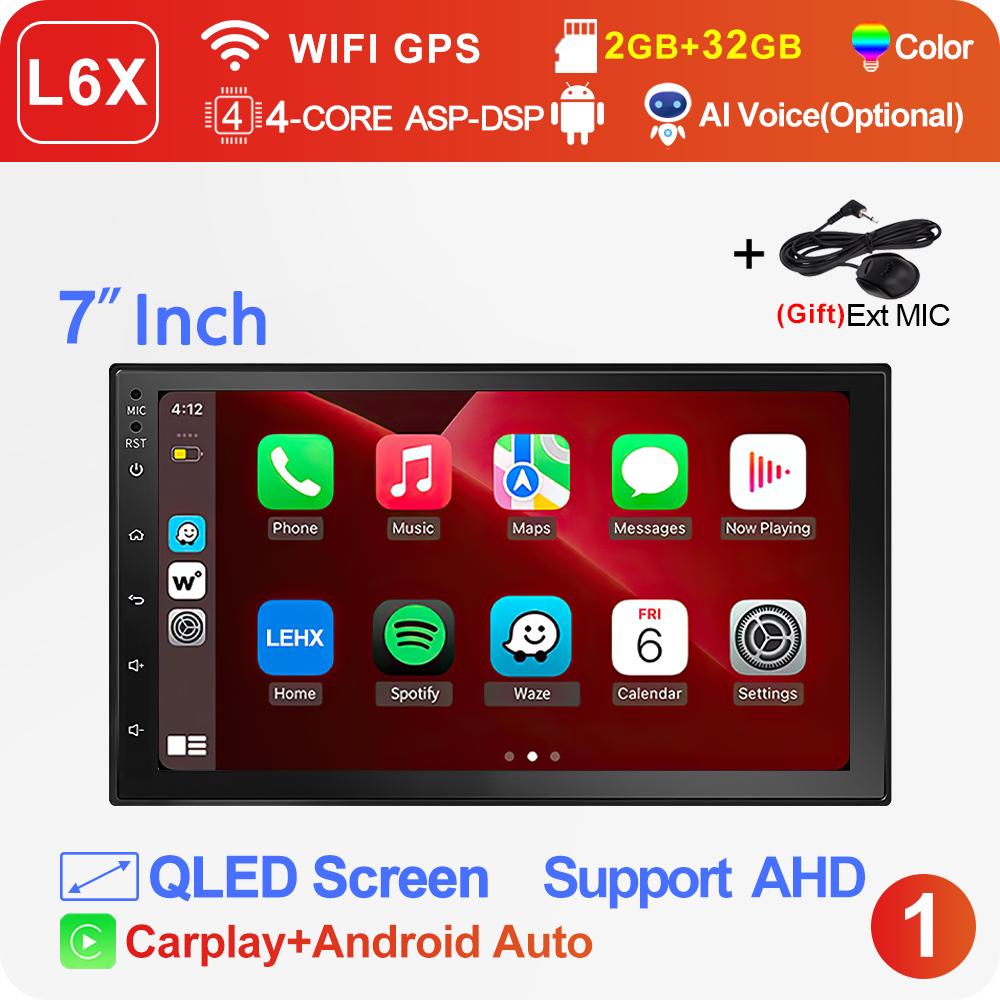 

LEHX L7 Plus 7/9/10 2Din Android 14 Carplay Авторадио Автомобильное Радио Мультимедиа Стерео Для Toyota Hyundai Kia Volkswagen Jeep Fiat