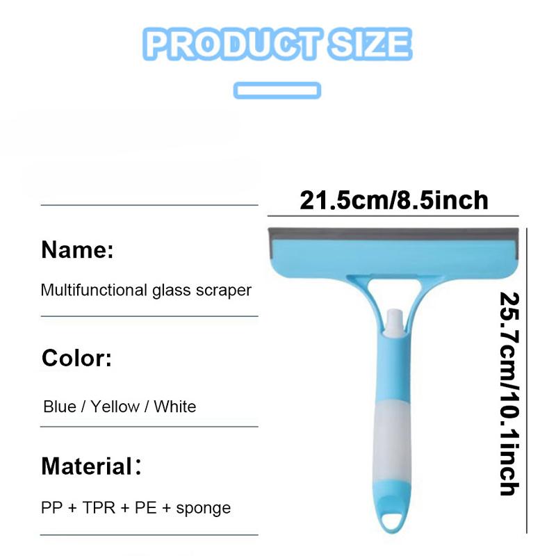 Car Glass Cleaning Wiper 3 In 1 Car Door Window Windshield Cleaner Squeegee with Spray Bottle for Car Home Washing Tool