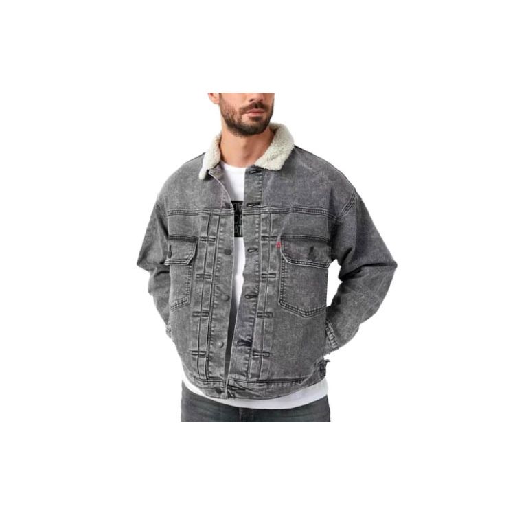 

Levis Single Button Loose Denim Jacket Мужские куртки Серый 85242-0010