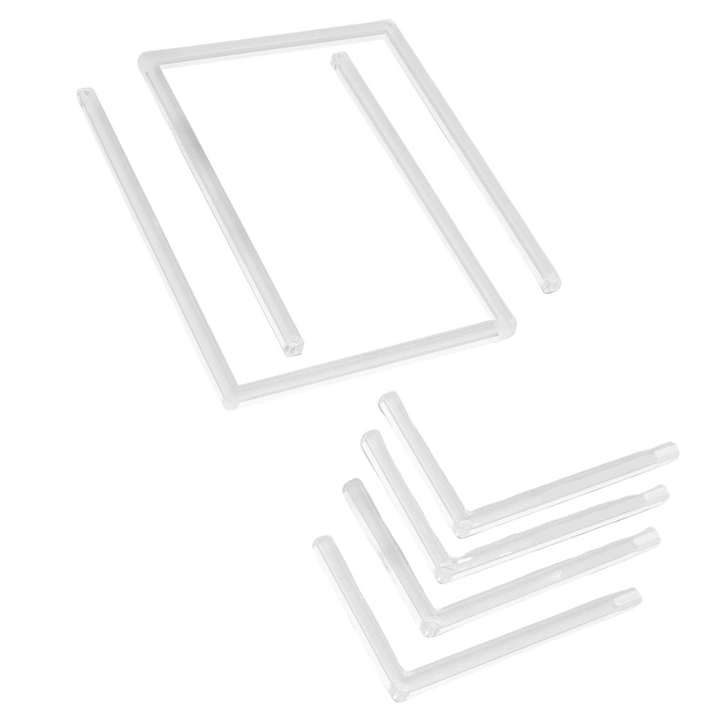 2Pcs Photo Frame Stand Clear Acrylic Table Display Holder Decorative Table Top Easel for Picture Book Platter