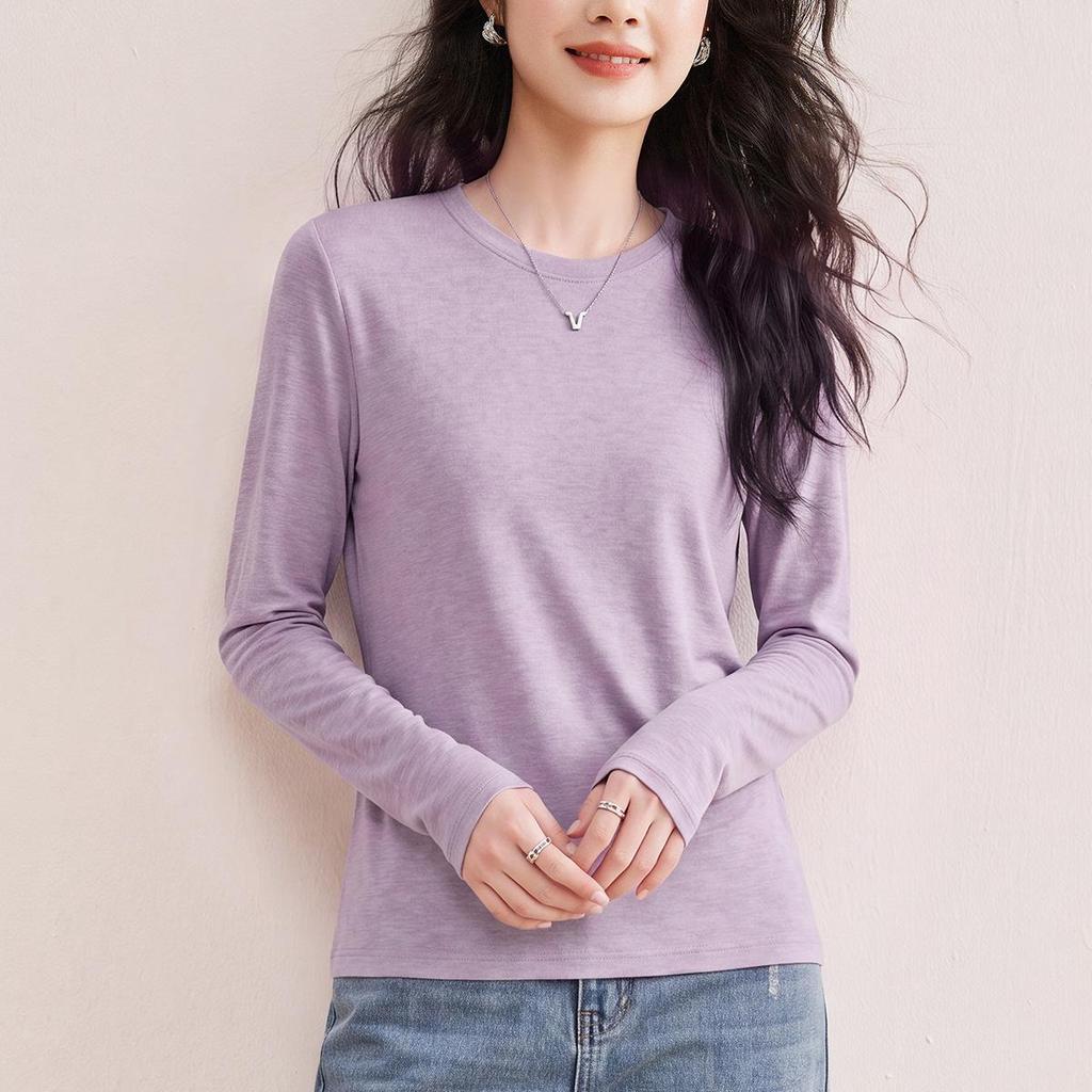 Damen Slim Fit Merino-Wolle Tencel Baselayer Oberteil - Rundhalsausschnitt, Dehnbar, 2026 Edition