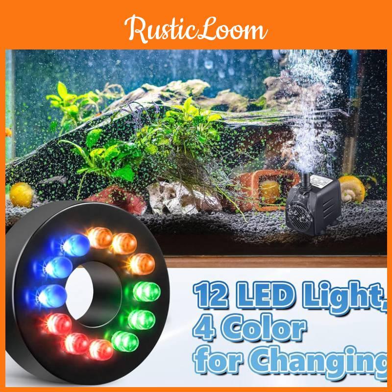 Water Fountain Led Light With Changing Leds For Aquarium Decor And Fish Tank Ambience