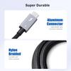 Cable Matters 80Gbps Braided Thunderbolt 5 Cable To 120Gbps Bandwidth 240W Thunderbolt 5 Thunderbolt Black [Intel Certified] - 0.5m, [Up Boost,