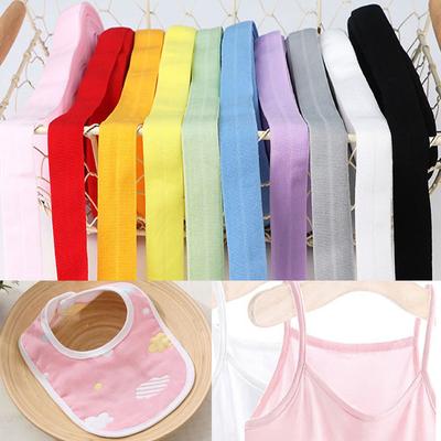 DIY Sewing 20mm Fold Over Bands Cotton Cloth Multicolor Elastic Ribbon Garment Accessory
