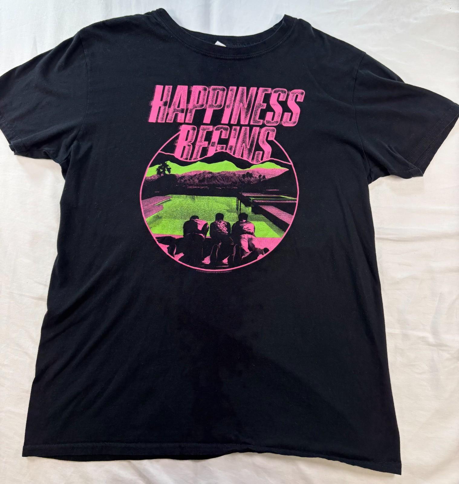Jonas Brothers T-Shirt Size Large Happiness Begins Tour Band Tee Double-Sided Unisex T-Shirt XXXXL