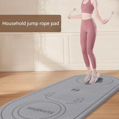 Thickened and Widened Jump Rope Pad Indoor Sports Shockproof and Silent Household Floor Mats Sports Dance Anti-skid Waterproof Yoga Mat