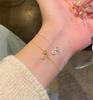 Minimalist Copper Snake Bone Chain Bracelets for Women Girl Exquisite Small Round Zircon Pendant Bracelets Party Jewelry Gift