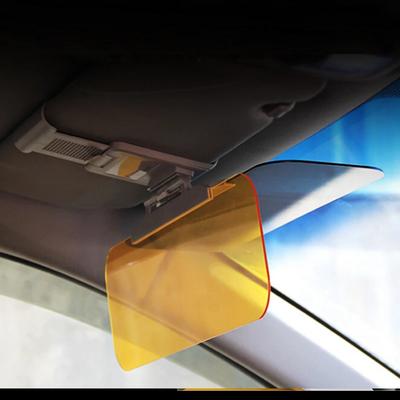 2 em 1 Viseira de Sol para Carro HD Anti Luz Solar Ofuscante Óculos de Proteção Visão Noturna Diurna Espelho Retrovisor de Condução UV Dobrável Abaixar para Visão Clara Viseira