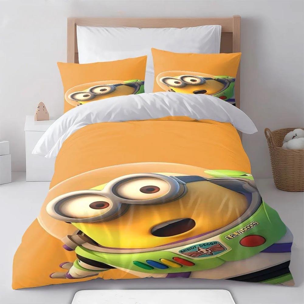 Despicable Me M-Minions Duvet Cover Pillowcase Bedding Set Adult Boy Girl Bedroom Decoration Children Gift Single Double Size