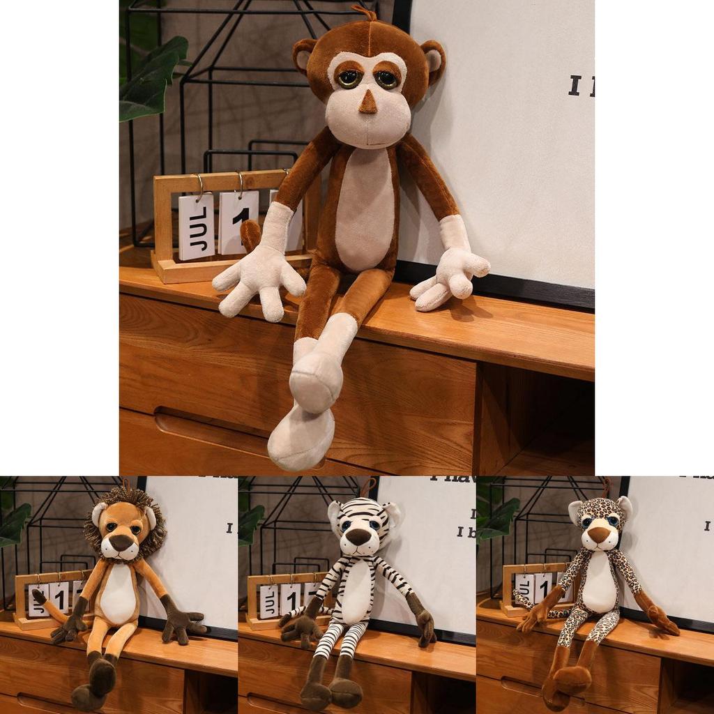Adorable Long-legged Plush Animal Toys Featuring Cute Lion Tiger Leopard And Deer Designs
