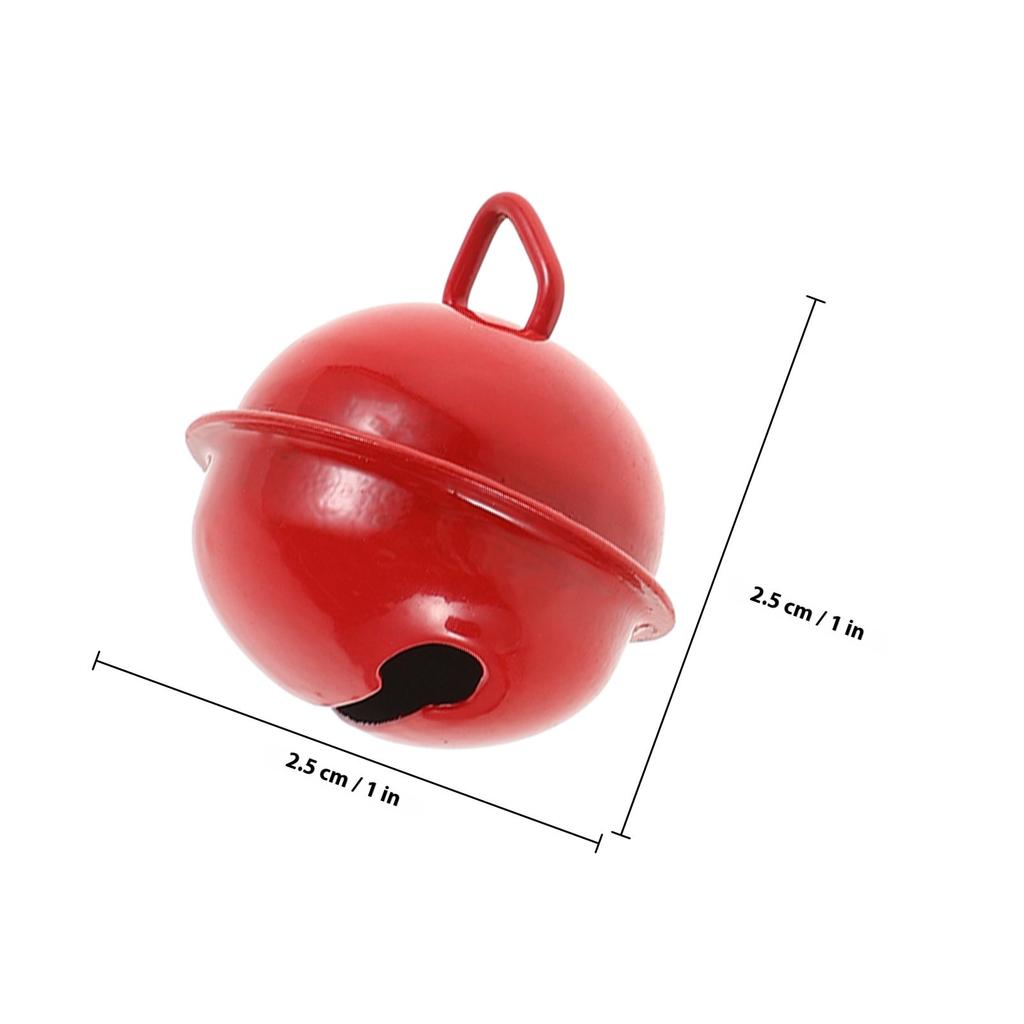 100pcs Small Decoration Diy Alloy Bells For Christmas Tree Craft Jewelry Making Holiday Home Decor Mini Bells Red