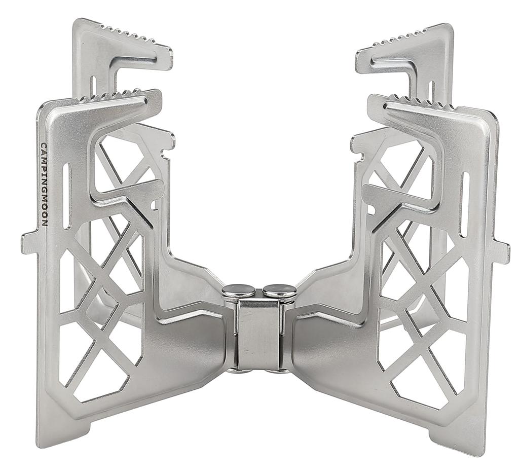 CAMPING MOON Alcohol Burner Multi-Cross Trivet, Stainless Steel Cross Trivet for Alcohol Burners, Compact, AS-ST