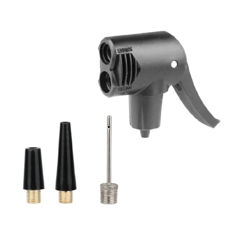 Ergonomic Bike Pumps Nozzle With 3 Valves Adapters For Quick And Comfortable Inflation Of Various Items