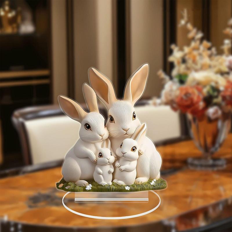Easter Bunny Centerpieces For Tables Cute Bunny Family Easter Table Centerpiece 18cm/7inch Home Decoration Desk Sign Decor For