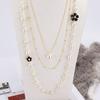 Exquisite Long Multilayer Pearl Sweater Chain Necklace Female Fashion Famous Long Necklace Jewelry Collier Femme Party