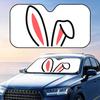 Cute Bunny Sun Visor Reusable Aluminum Foil Windshield UV Protection Heat Insulation Cover Sun Visor Shade