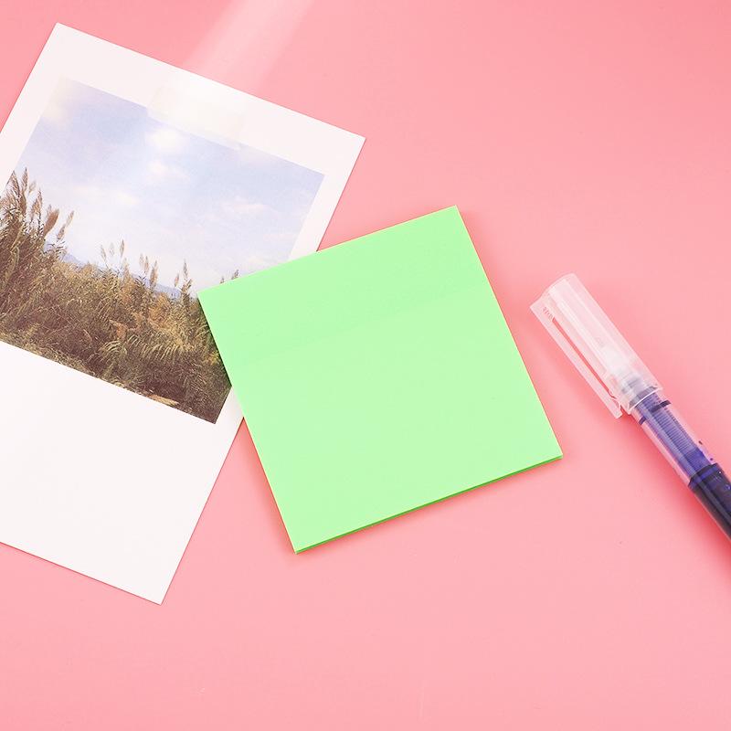 50 Sheets Colorful Waterproof PET Transparent Memo Sticky Note Paper Daily To Do It Check List Paperlaria School Stationery