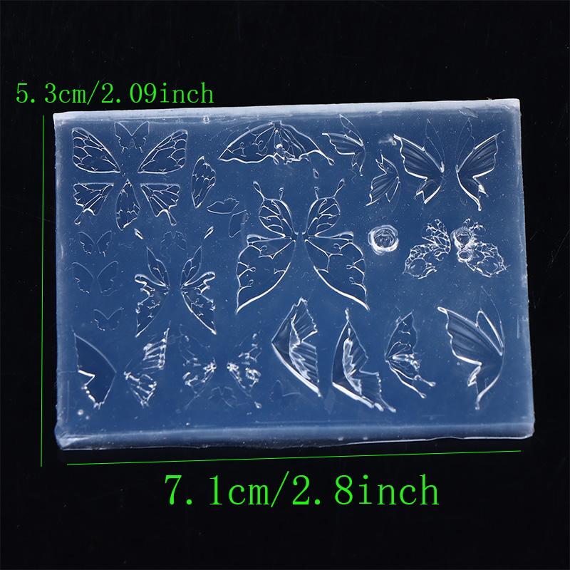 3D Silicone Butterfly Nail Carving Mold Butterfly Wings Stamping Plate Nails Stencils Nail Template