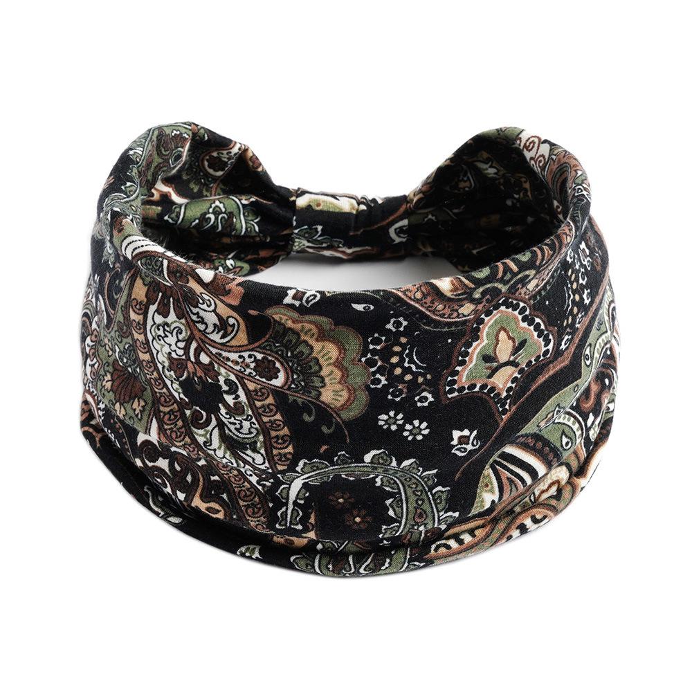 Women's Wide Retro-Style Elastic Sports Headband - Yoga & Hair Accessory