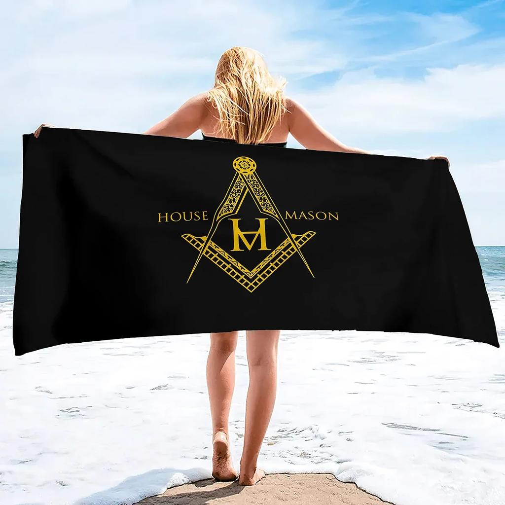 Asciugamano da Spiaggia Massone Massonico Asciugamano da Bagno Oversize Coperta da Spiaggia Asciugamano ad Asciugatura Rapida Asciugamani da Spiaggia Piscina per Viaggio Piscina Nuoto Palestra Yoga