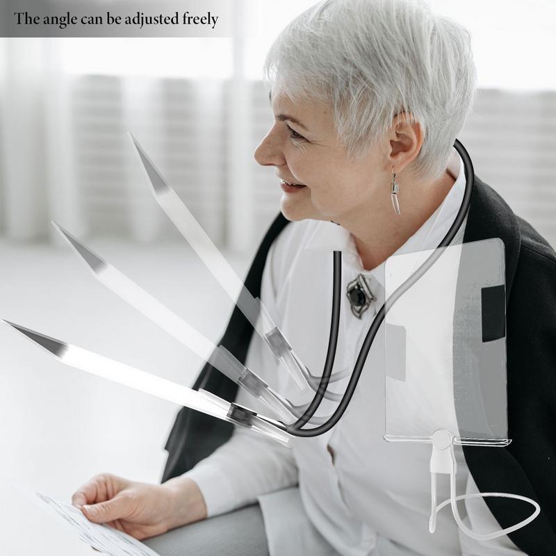Portable Hands-Free Neck Wearing Page Magnifier Full Book Magnifyings Glass Reading Aid Magnifier For Reading Sewing For Home