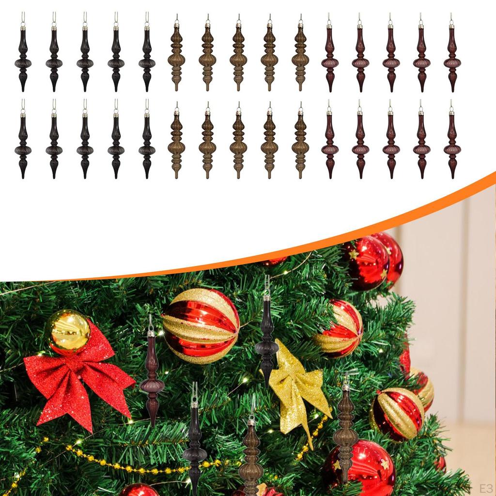 10 Stück Glas Weihnachtskugel Tropfen Vintage Dekorationen Bauernhaus Spitze Ornamente für