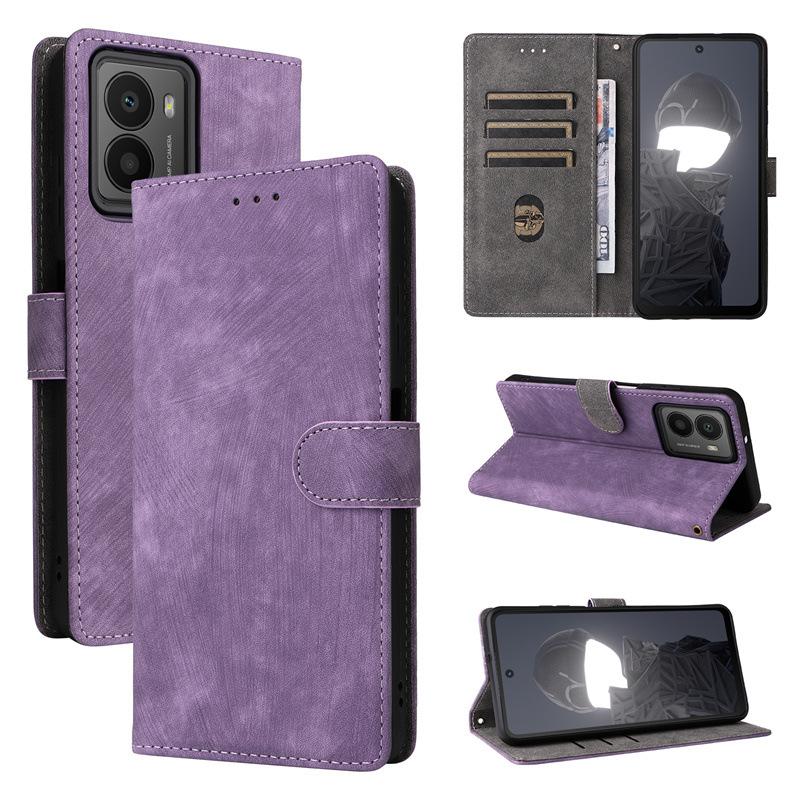 

Відкидна кришка для HMD Fusion PU шкіряний чохол для телефону Повний захист тіла [блокування RFID] Чохол для гаманця for HMD Fusion фіолетовий