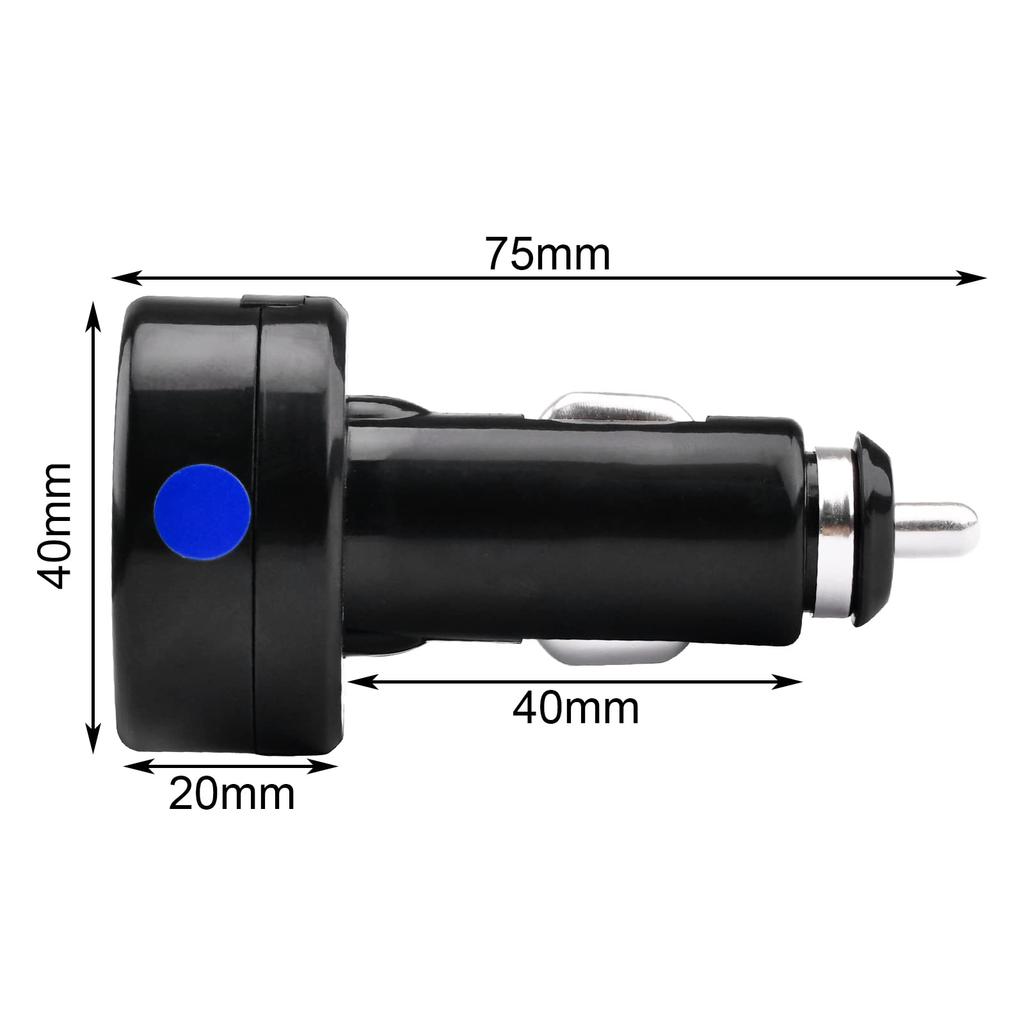 DiyStudio Digital Voltmeter Thermometer LED 2in1 Car 12V/24V Car Battery