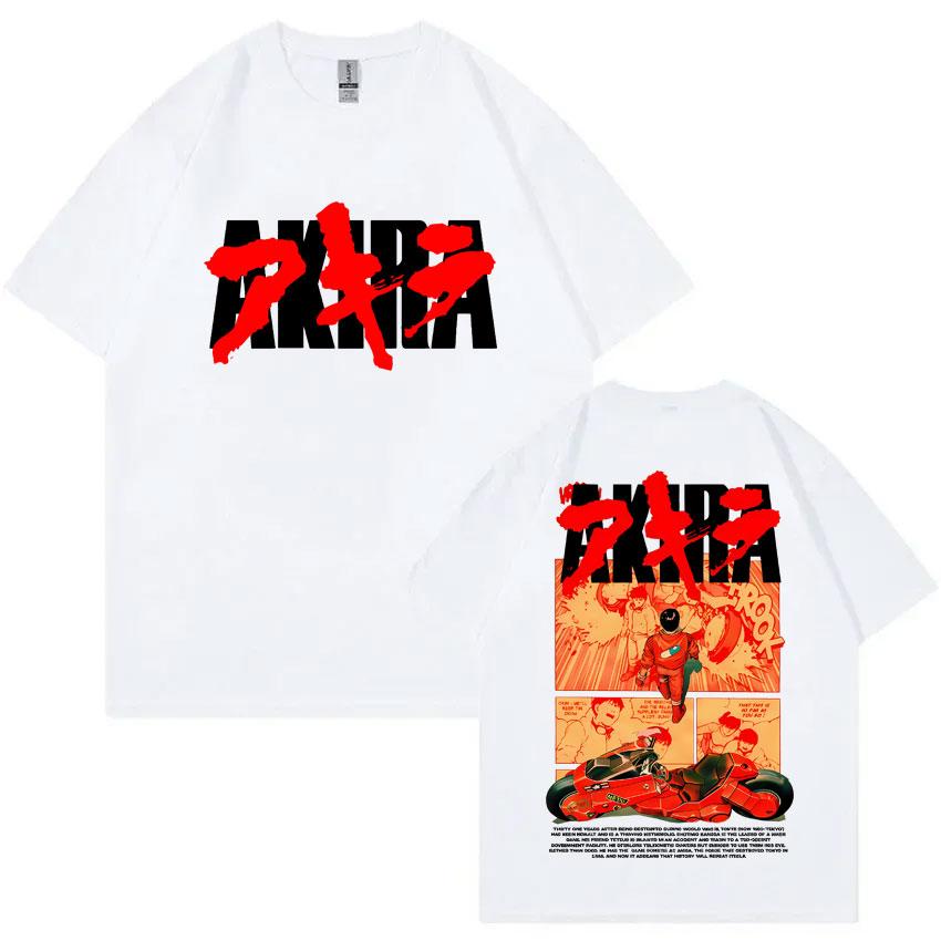 Japanese Science Fiction Cartoon Movie Anime Akira Shotaro Kaneda Graphic T Shirts Unisex Women Cotton Vintage Oversized T-shirts