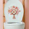 Faux Pink Floral Wall Sticker Self-Adhesive Removable Hallway Bedroom Living Room Dorm Home Decor